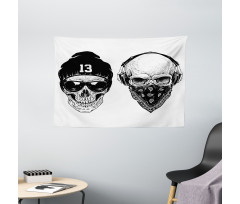 Funny Skull Band Wide Tapestry