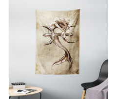 Vintage Mythical Art Tapestry