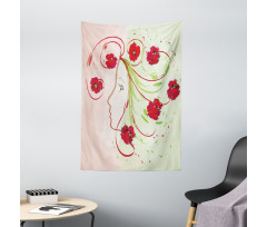 Watercolor Poppy Tapestry