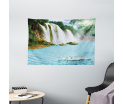 Lake and Swans Nature Wide Tapestry