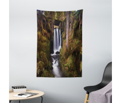 Wooden Bridge Forest Tapestry