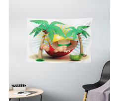 Exotic Summer Paradise Wide Tapestry