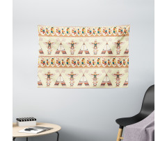 Bohemian Icons Wide Tapestry