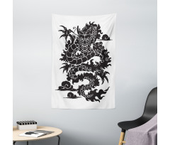 Cultural Chinese Silhouette Tapestry