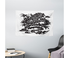 Cultural Chinese Silhouette Wide Tapestry