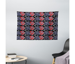 Japan Artwork Curving Tails Wide Tapestry