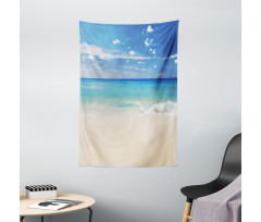 Shore Sea with Waves Tapestry