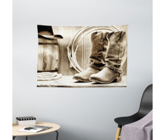 Wild Vintage Rodeo Wide Tapestry