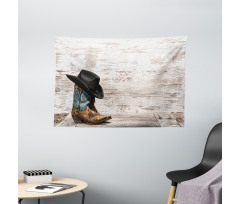 Rodeo Cowboy Grunge Hat Wide Tapestry
