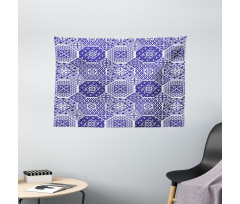 Rhythmic Flowers Motifs Wide Tapestry