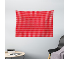 Vivid Retro Dots Art Wide Tapestry