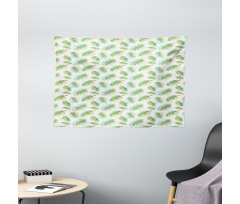 Tropical Watercolor Palm Wide Tapestry