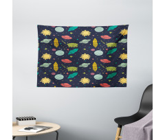 Galaxy Themed Image Art Wide Tapestry