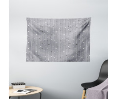 Dots and Vertical Stripes Wide Tapestry