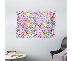 Flowers as Colorful Wide Tapestry