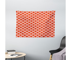 Abstract Warm Toned Lattice Wide Tapestry