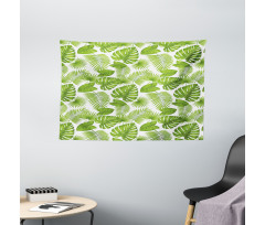 Tropical Forest Leaves Art Wide Tapestry