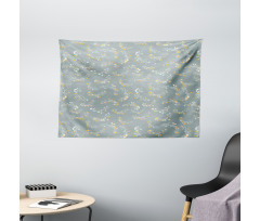 Summer Garden Branches Wide Tapestry