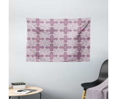 Damask Swirls Repetition Wide Tapestry