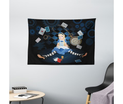 Rose Flowers Wide Tapestry