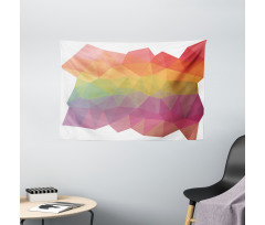 Retro Rainbow Colors Poly Wide Tapestry