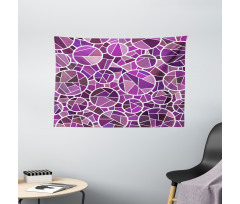 Purple Color Palette Motif Wide Tapestry