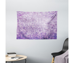 Pixel Inspired Tiny Squares Wide Tapestry