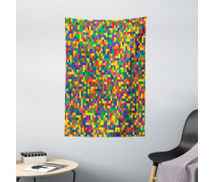 Vivid Motley Pixel Tapestry