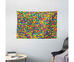 Vivid Motley Pixel Wide Tapestry