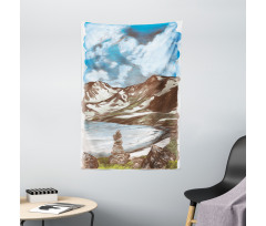 Snowy Mountains and Lake Tapestry