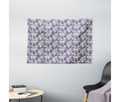 Pinnate Banana Leaves Art Wide Tapestry