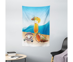 Seascape Summer Beach Tapestry