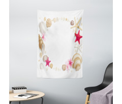 Seashells Flower Star Tapestry