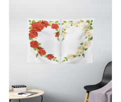 Heart Bouquet Romantic Wide Tapestry