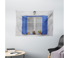 Shutters Flowers Window Wide Tapestry