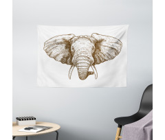 Animal Portrait Wide Tapestry