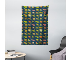 Whimsical Woodland Animals Tapestry