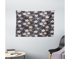 Continuous Cherry Blossom Wide Tapestry