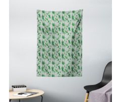 Scattered Palm Leaves Design Tapestry