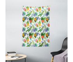 Layout of Colorful Flowers Tapestry