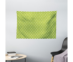 Polka Dots in Retro Style Wide Tapestry