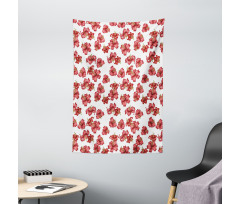 Vintage Style Lily Flowers Tapestry