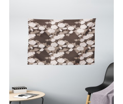 Top View Abstract Blossoms Wide Tapestry