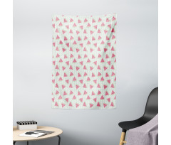 Fruit Slices Checkered Tapestry