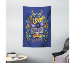 Floral Themed Text Tapestry