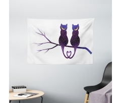 Cats Depicted as Night Wide Tapestry