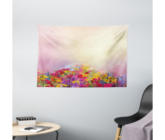 Pastel Ombre Meadow Wide Tapestry