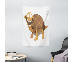 Single Happy Turtle Design Tapestry