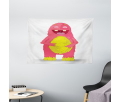 Monster Character Laughing Wide Tapestry