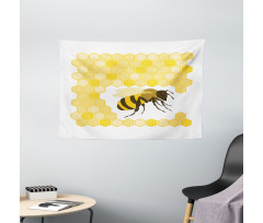 Single Bugnd Hexagons Wide Tapestry